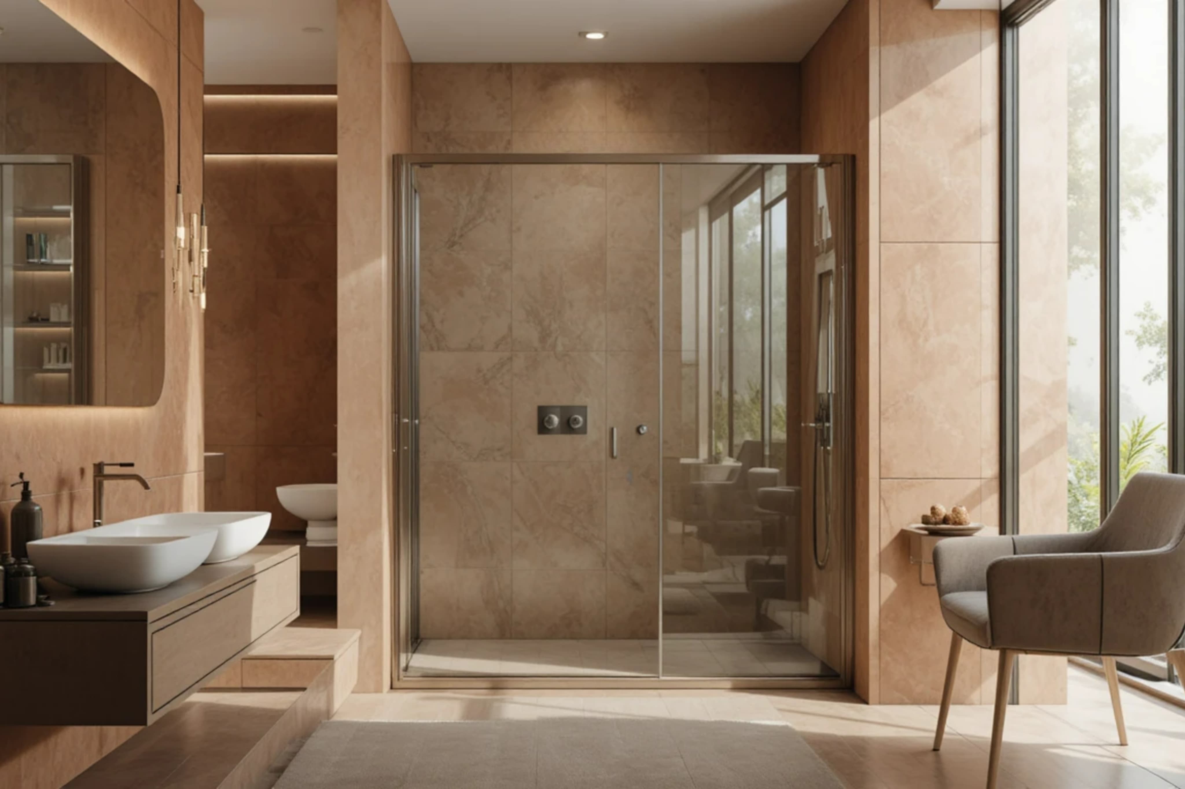 Galerie Paroi de douche ouvrante