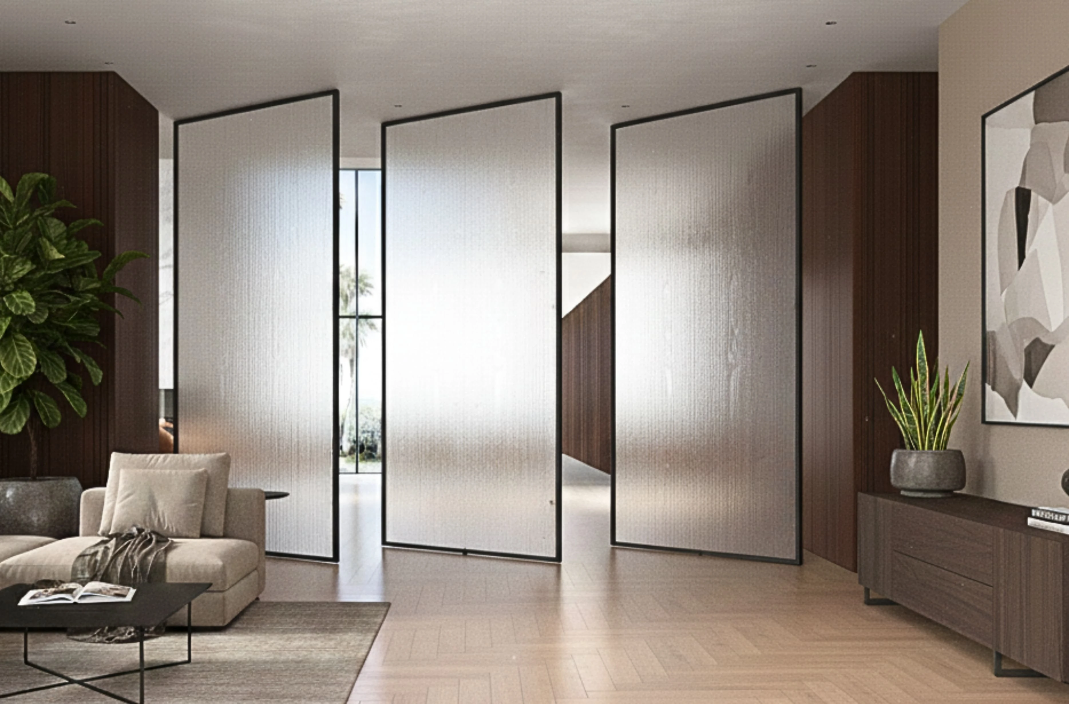 Galerie Verrière HOME à porte pivotante