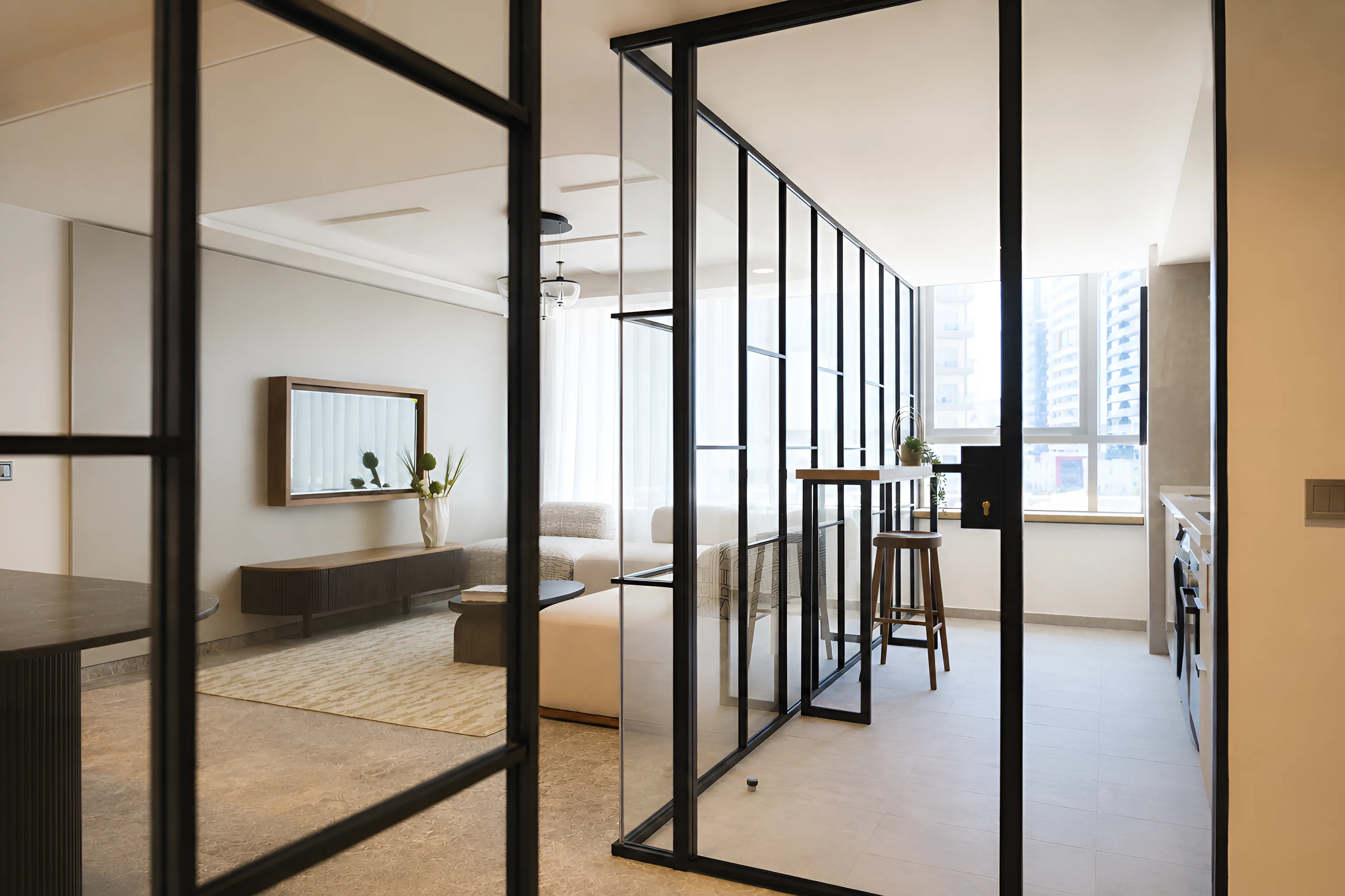Galerie Verrière HOME à porte battante