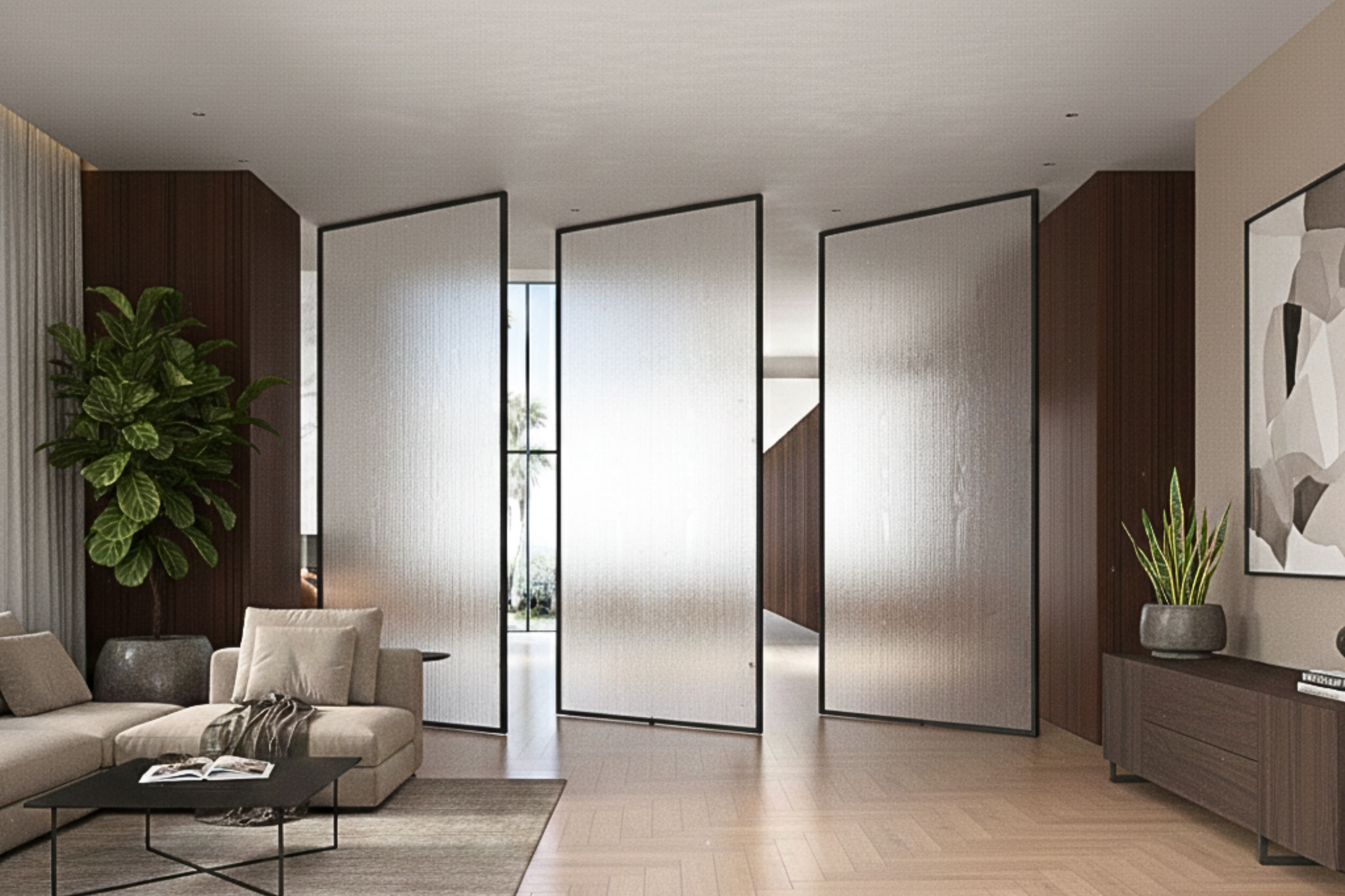 Galerie Verrière HOME à porte pivotante