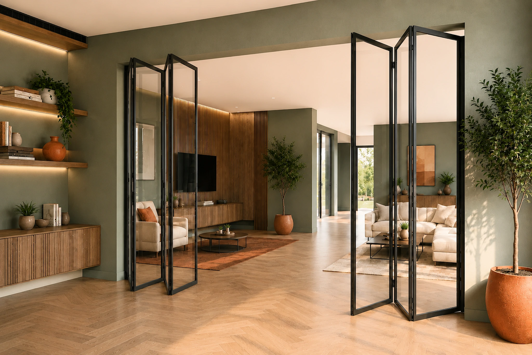 Galerie Porte repliable vitrée