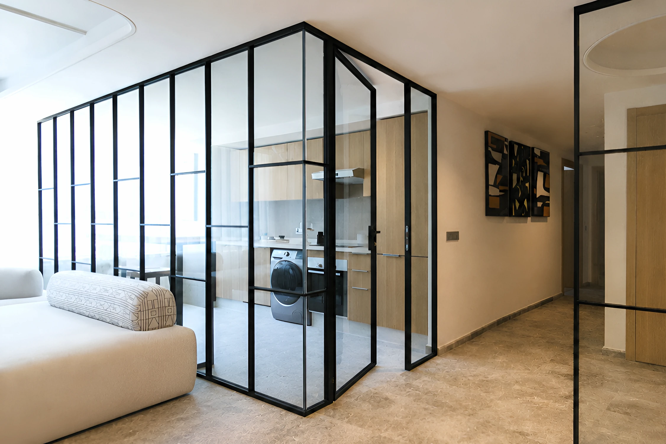 Galerie Verrière HOME à porte battante