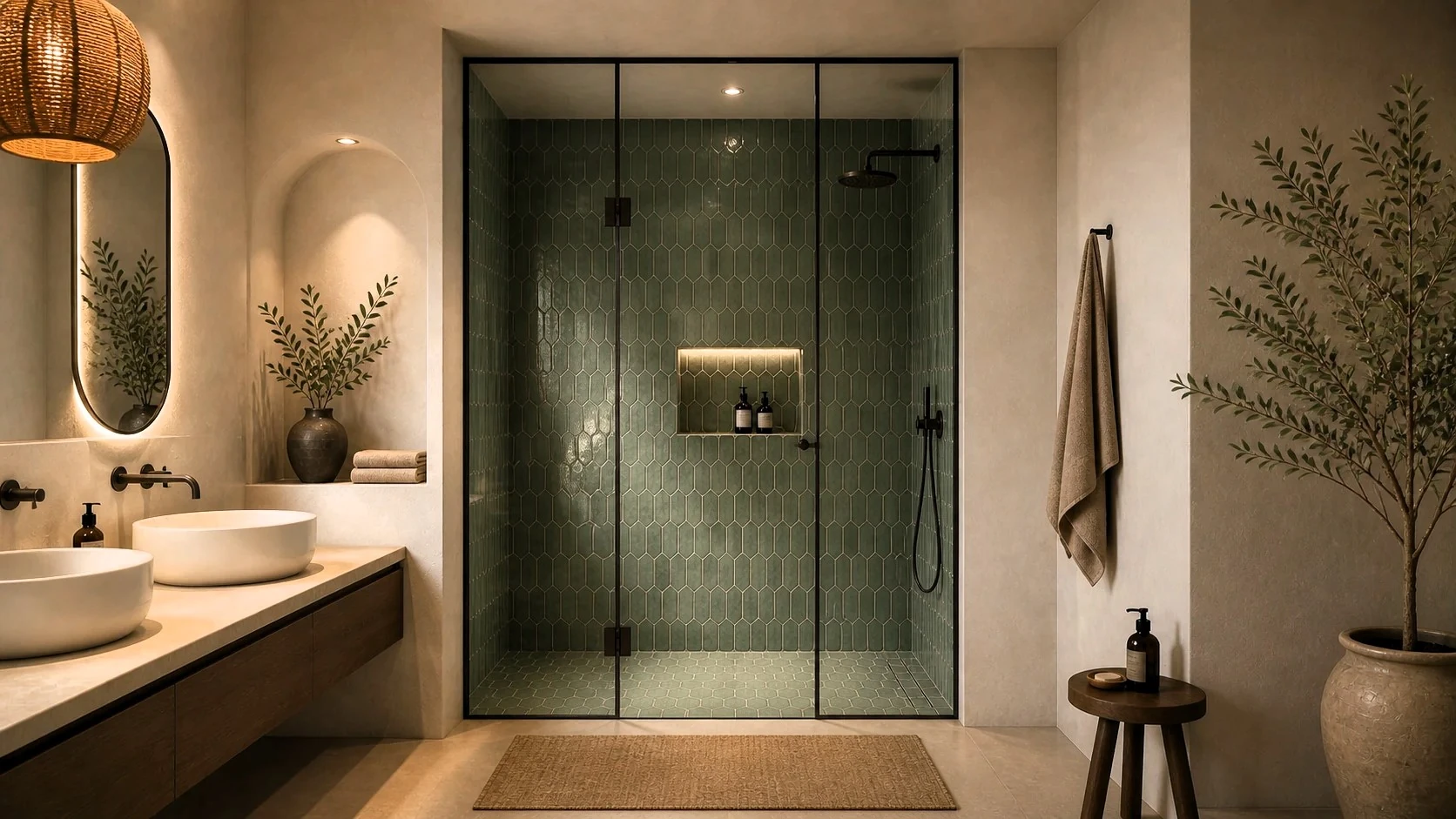 Paroi de douche battante